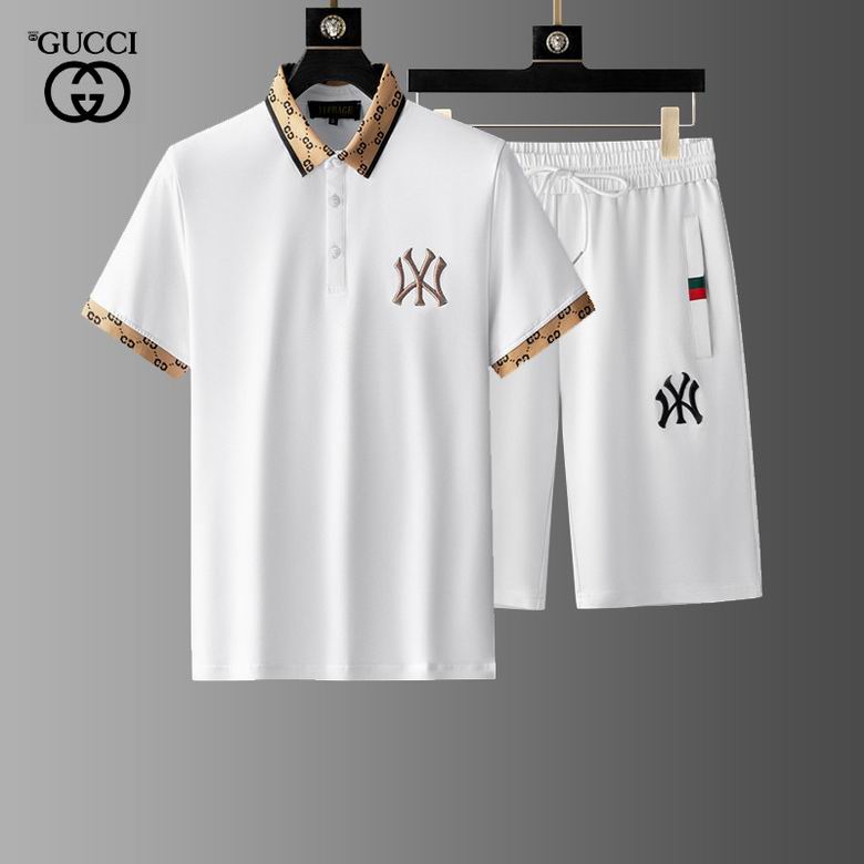 Wholesale Cheap G ucci men Short Sleeve Tracksuits for Sale