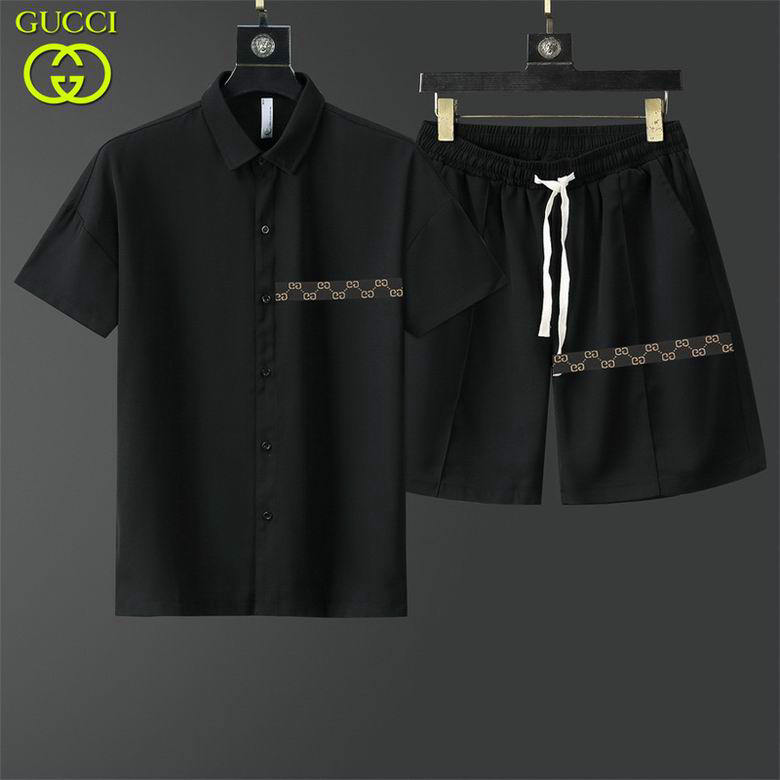Wholesale Cheap G ucci Short Sleeve Tracksuits for Sale