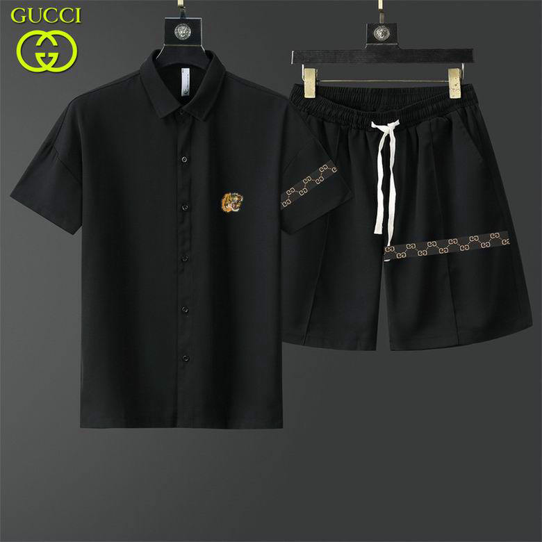 Wholesale Cheap G ucci Short Sleeve Tracksuits for Sale