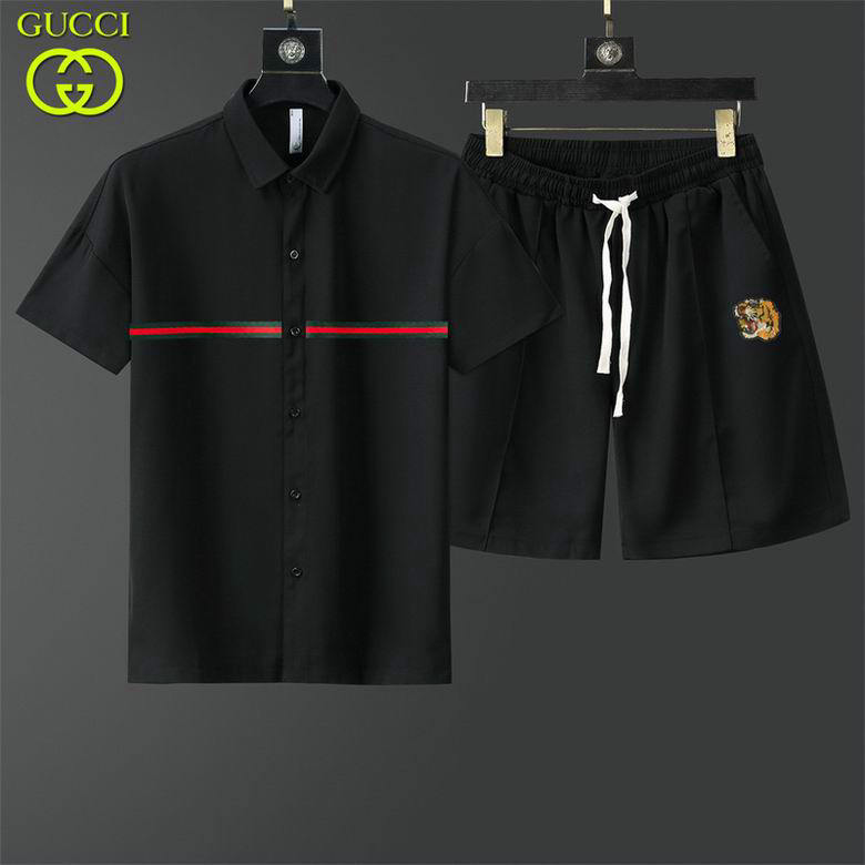 Wholesale Cheap G ucci Short Sleeve Tracksuits for Sale