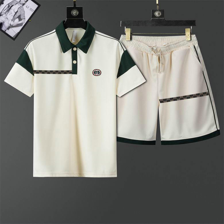 Wholesale Cheap G ucci Short Sleeve Tracksuits for Sale