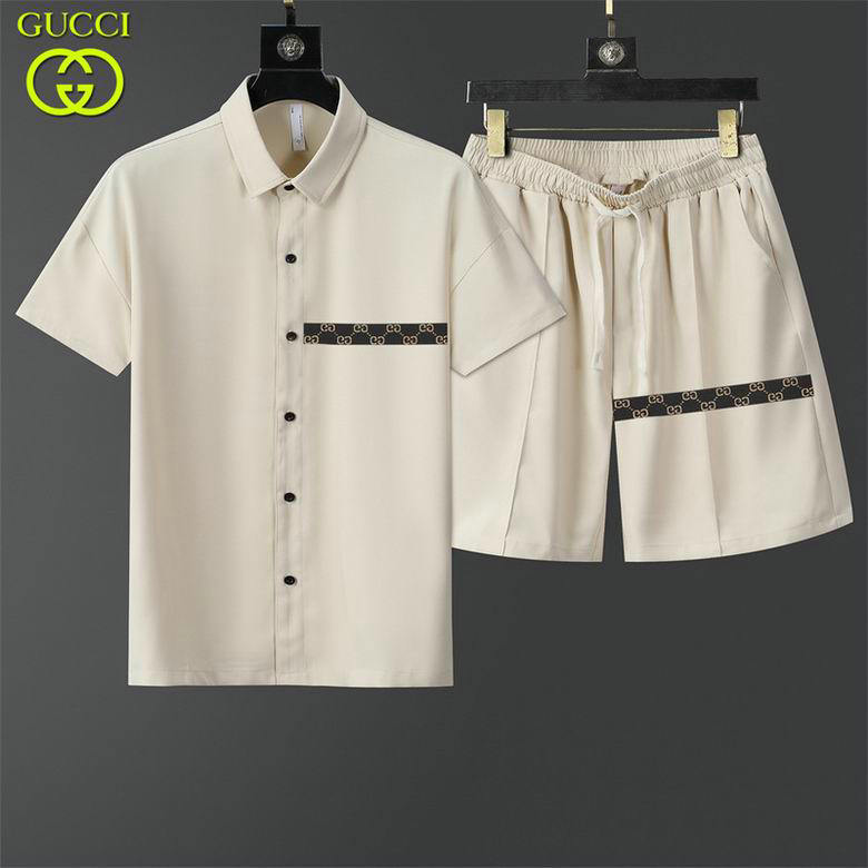 Wholesale Cheap G ucci Short Sleeve Tracksuits for Sale