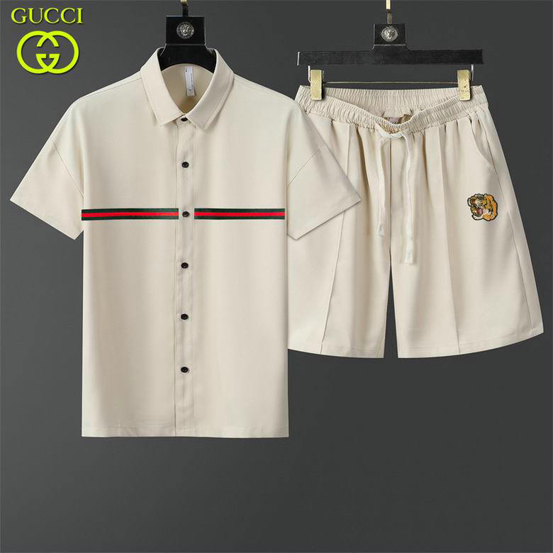 Wholesale Cheap G ucci Short Sleeve Tracksuits for Sale