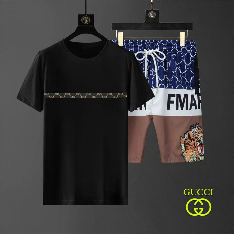 Wholesale Cheap G ucci Short Sleeve Tracksuits for Sale