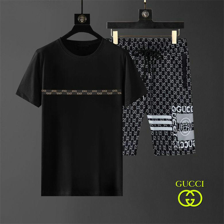 Wholesale Cheap G ucci Short Sleeve Tracksuits for Sale