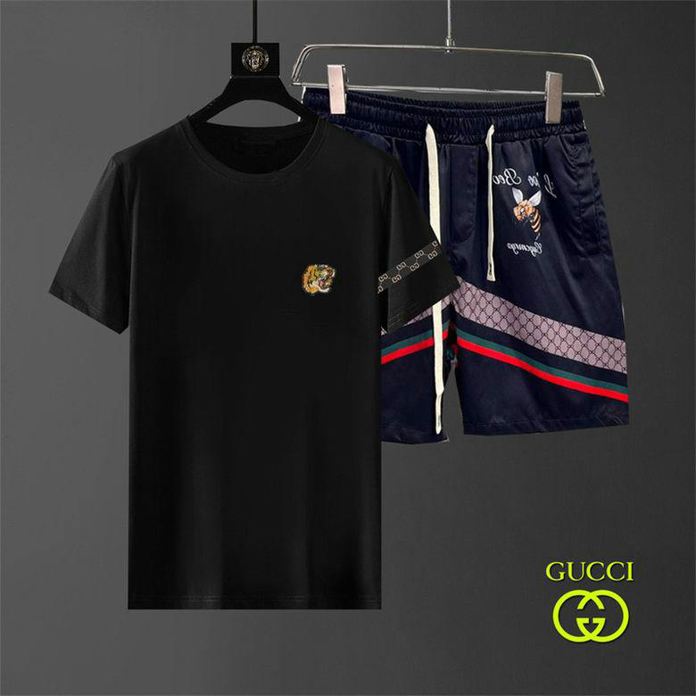 Wholesale Cheap G ucci Short Sleeve Tracksuits for Sale