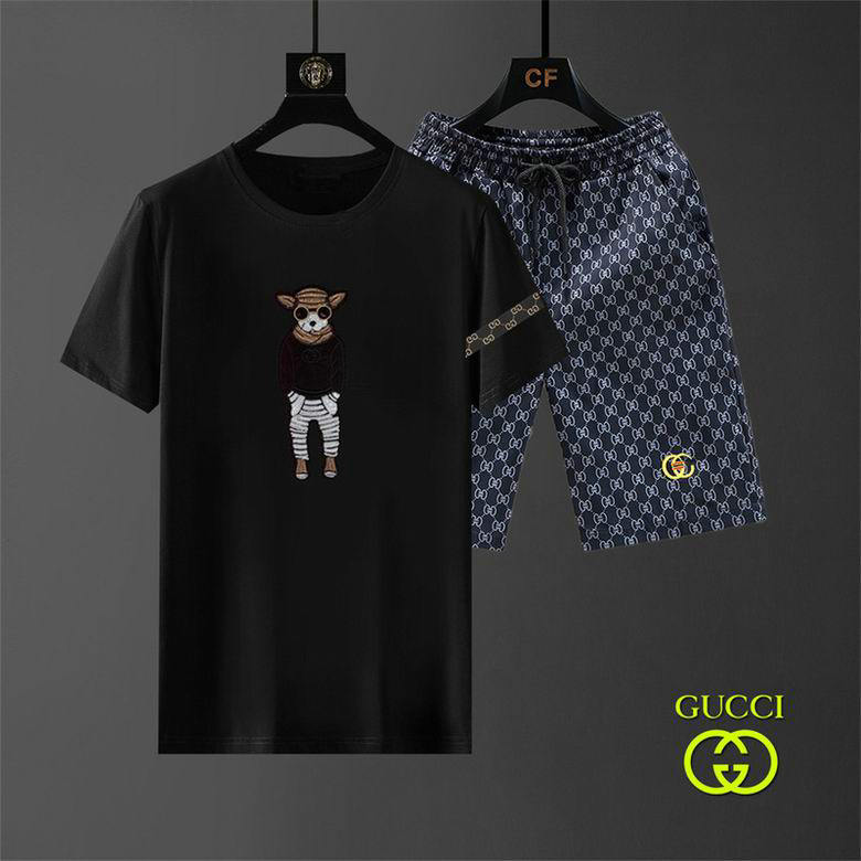 Wholesale Cheap G ucci Short Sleeve Tracksuits for Sale