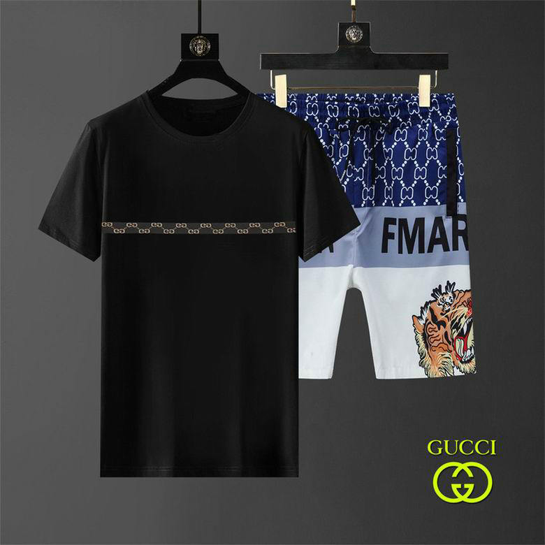 Wholesale Cheap G ucci Short Sleeve Tracksuits for Sale