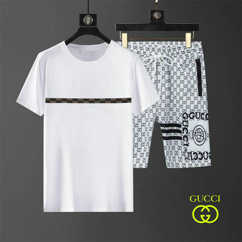 Wholesale Cheap G ucci Short Sleeve Tracksuits for Sale