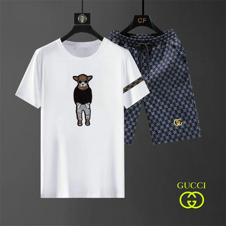 Wholesale Cheap G ucci Short Sleeve Tracksuits for Sale