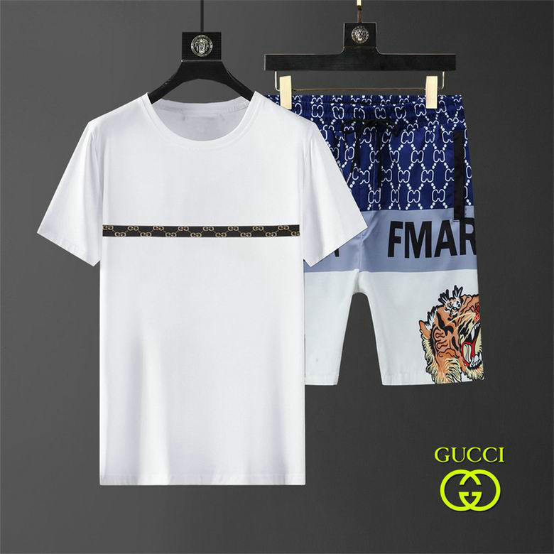 Wholesale Cheap G ucci Short Sleeve Tracksuits for Sale