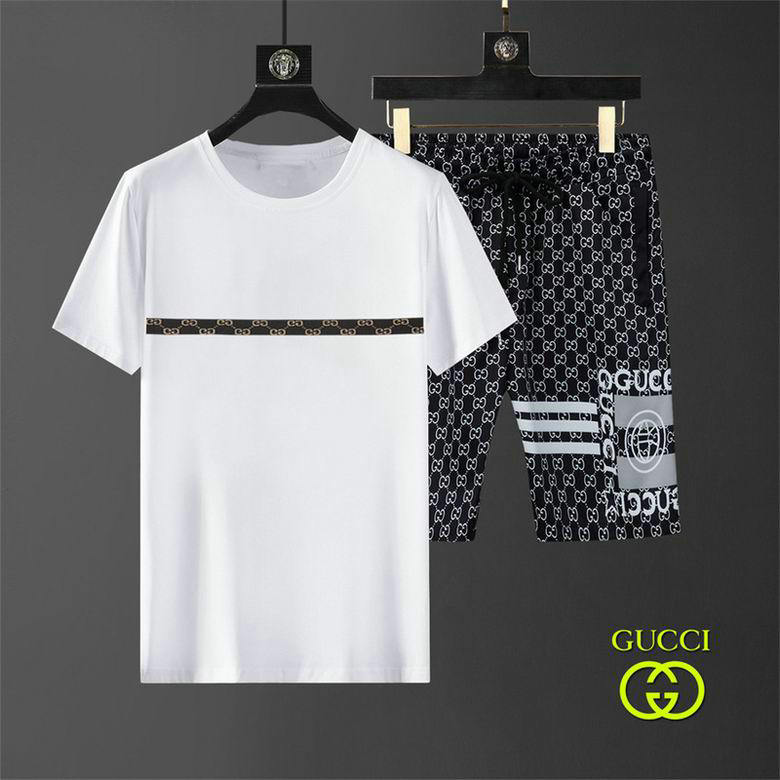 Wholesale Cheap G ucci Short Sleeve Tracksuits for Sale