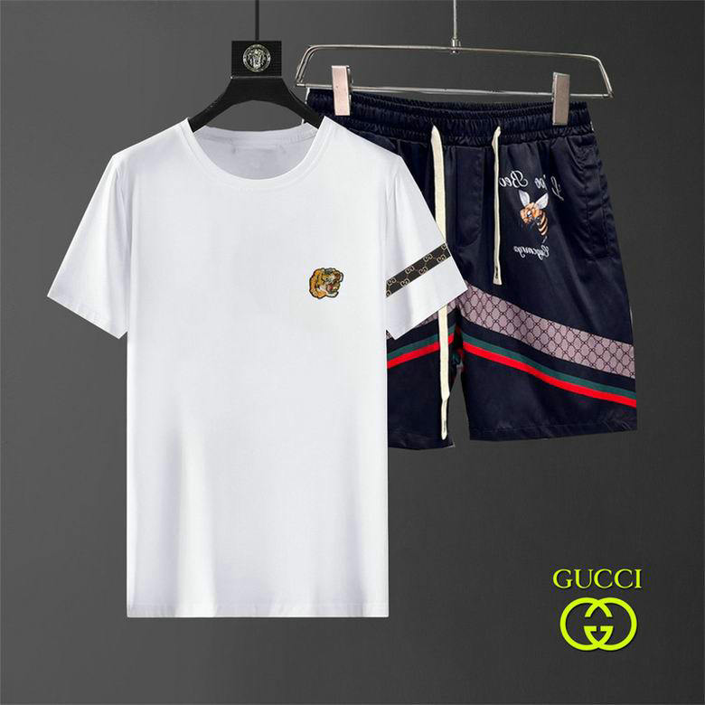 Wholesale Cheap G ucci Short Sleeve Tracksuits for Sale