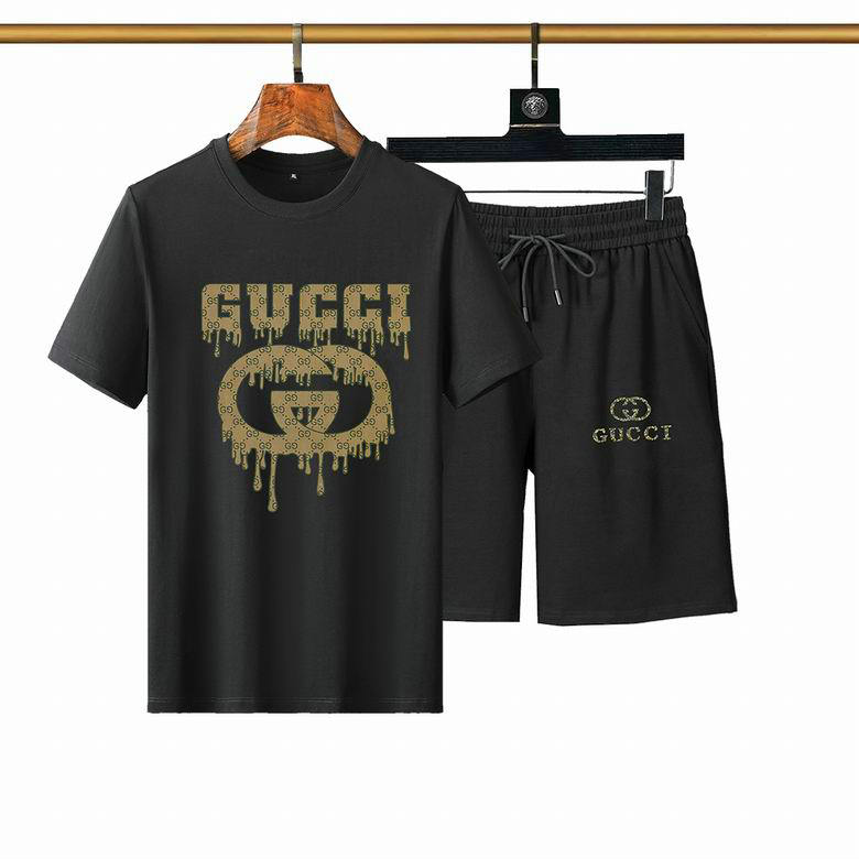 Wholesale Cheap Gucci Short Sleeve Tracksuit mens for Sale