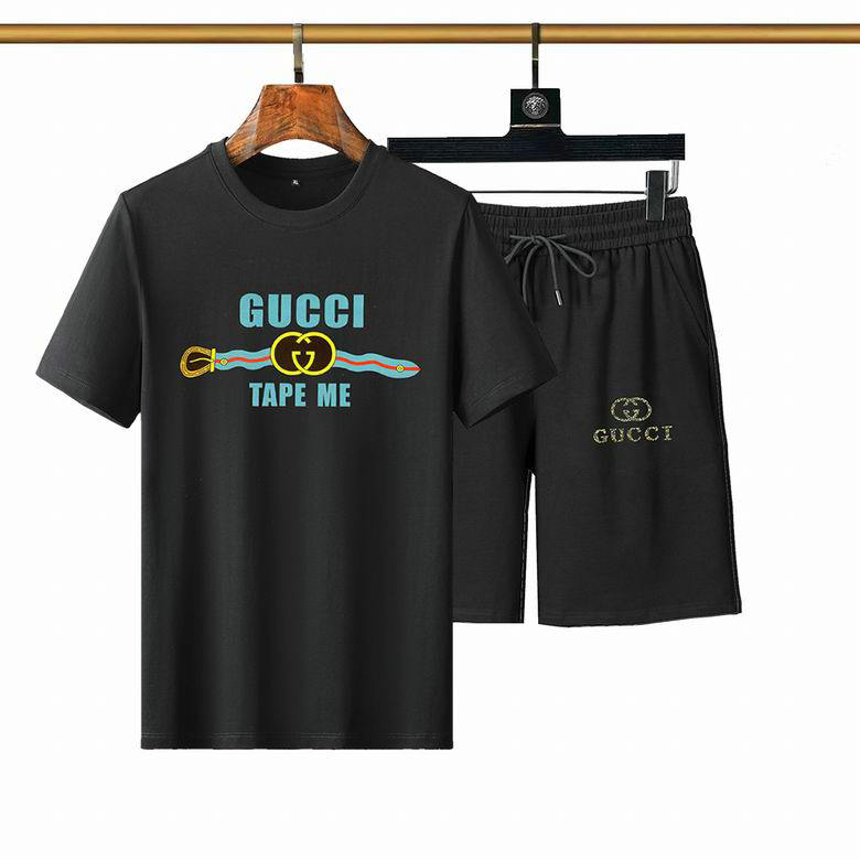 Wholesale Cheap Gucci Short Sleeve Tracksuit mens for Sale