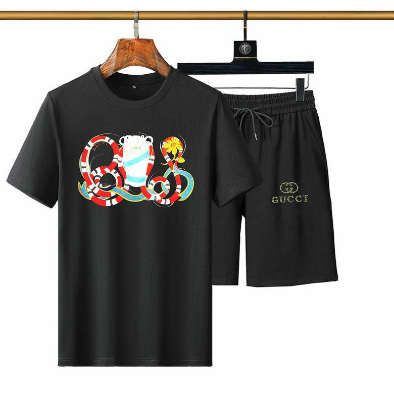 Wholesale Cheap G ucci Short Sleeve Tracksuits for Sale