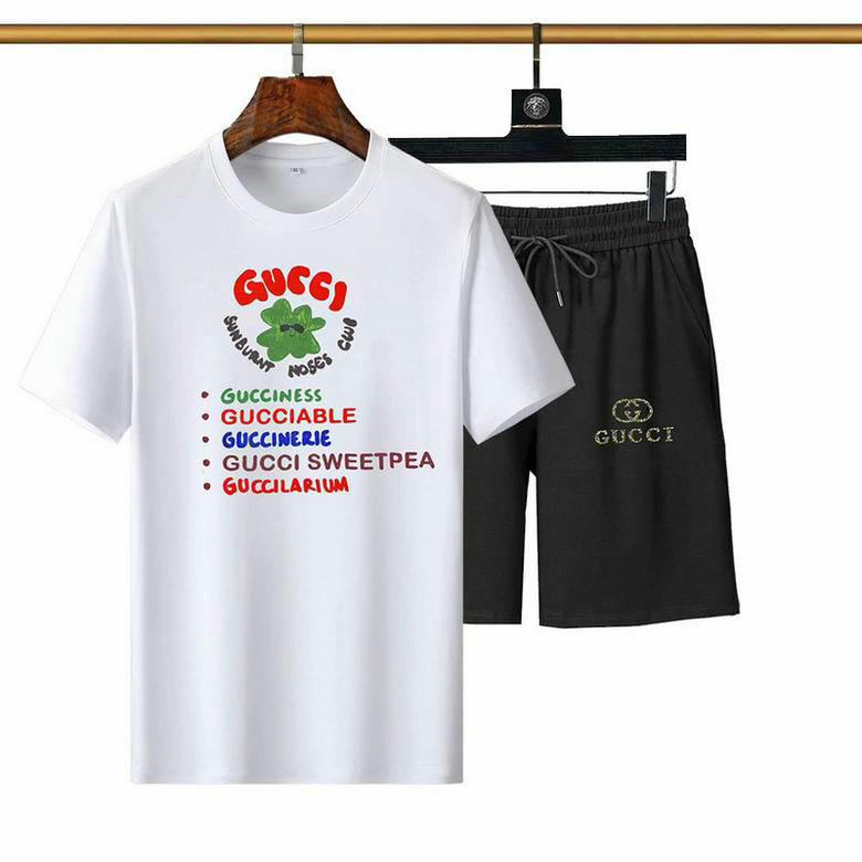 Wholesale Cheap G ucci Short Sleeve Tracksuits for Sale