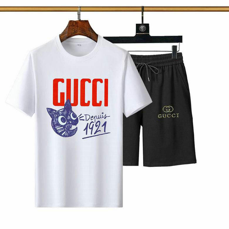 Wholesale Cheap G ucci Short Sleeve Tracksuits for Sale