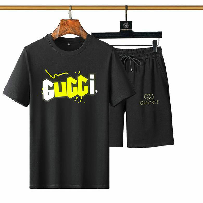 Wholesale Cheap G ucci Short Sleeve Tracksuits for Sale