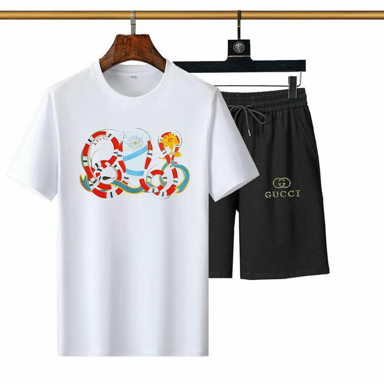 Wholesale Cheap G ucci Short Sleeve Tracksuits for Sale