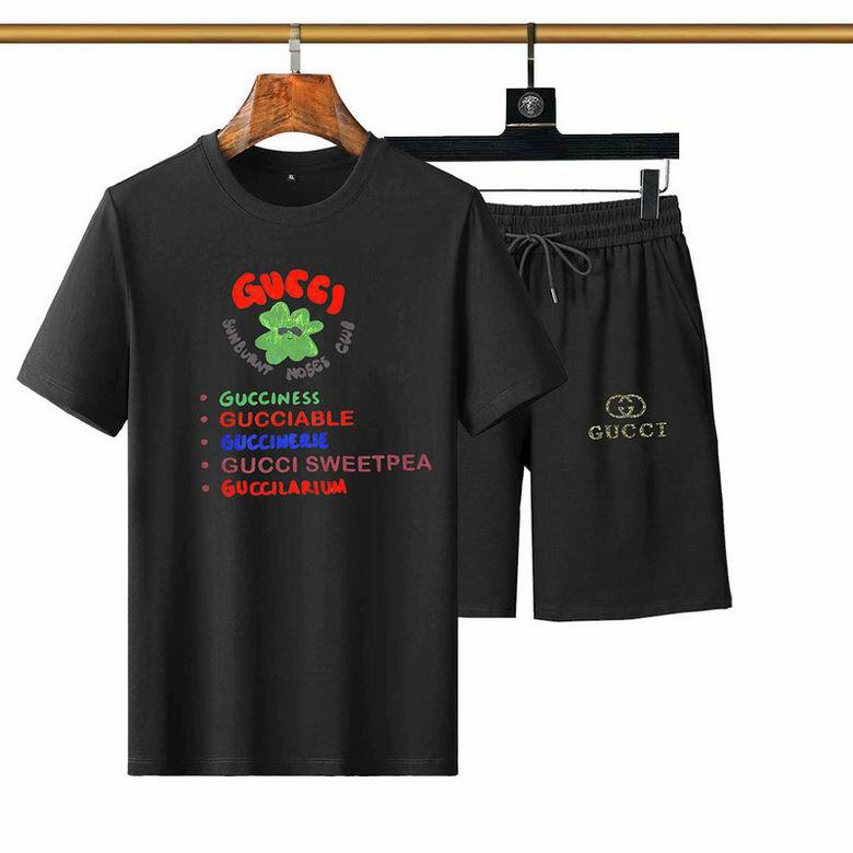 Wholesale Cheap G ucci Short Sleeve Tracksuits for Sale