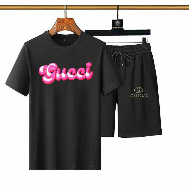 Wholesale Cheap G ucci Short Sleeve Tracksuits for Sale
