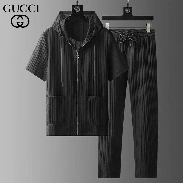 Wholesale Cheap G ucci Short Sleeve Tracksuits for Sale