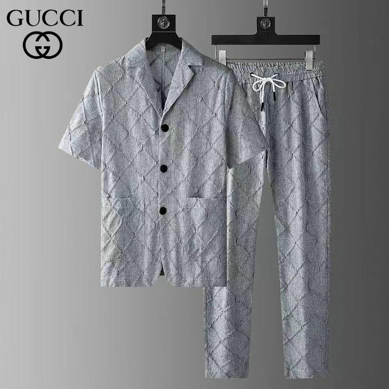 Wholesale Cheap G ucci Short Sleeve Tracksuits for Sale
