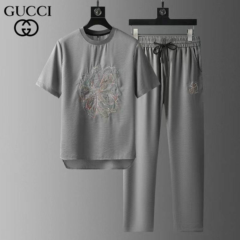 Wholesale Cheap G ucci Short Sleeve Tracksuits for Sale