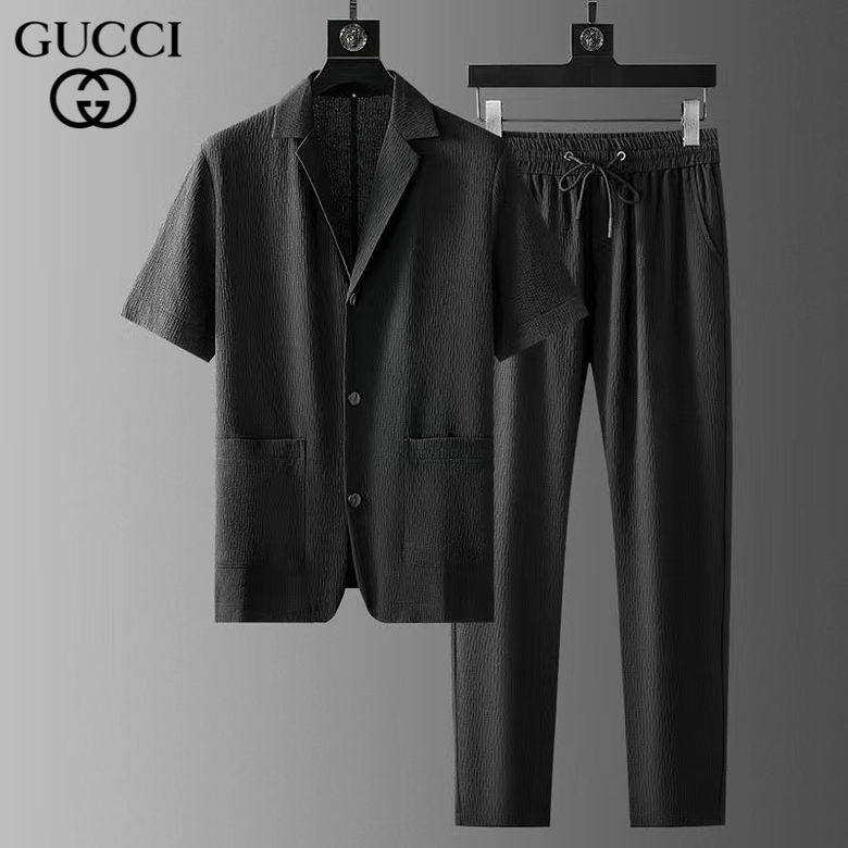 Wholesale Cheap G ucci Short Sleeve Tracksuits for Sale