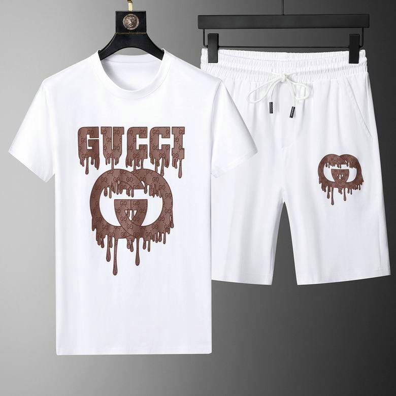 Wholesale Cheap G ucci Short Sleeve Tracksuits for Sale