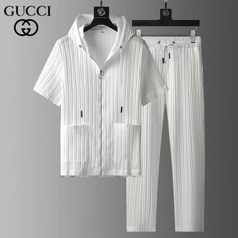 Wholesale Cheap G ucci Short Sleeve Tracksuits for Sale