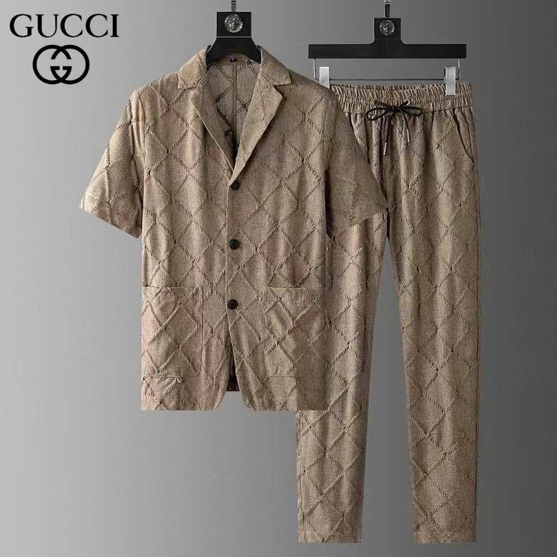 Wholesale Cheap G ucci Short Sleeve Tracksuits for Sale