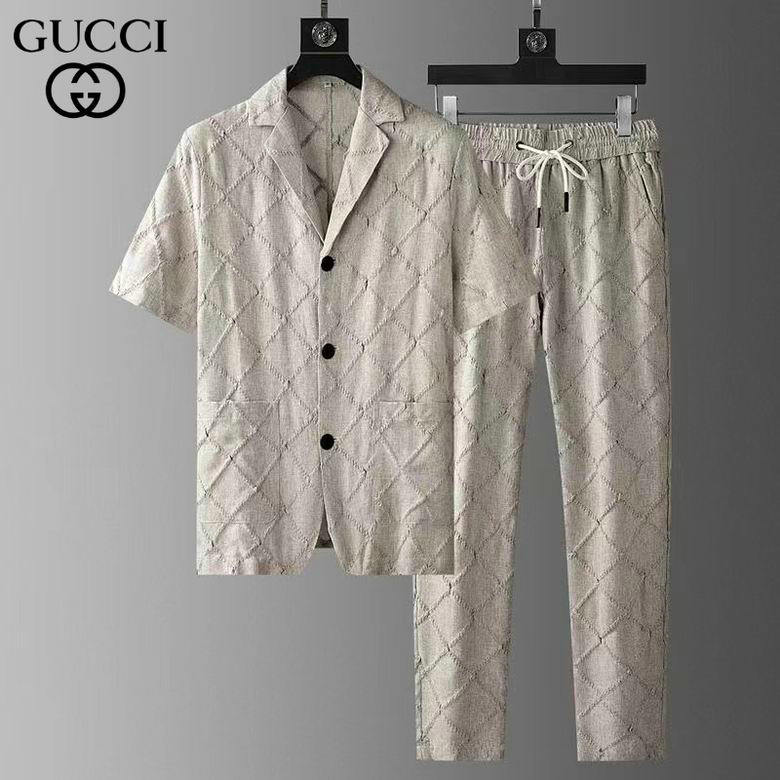 Wholesale Cheap G ucci Short Sleeve Tracksuits for Sale
