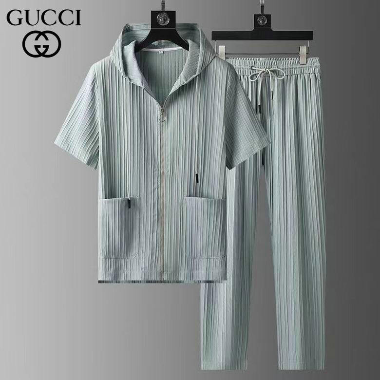 Wholesale Cheap G ucci Short Sleeve Tracksuits for Sale