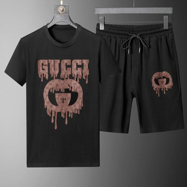Wholesale Cheap G ucci Short Sleeve Tracksuits for Sale