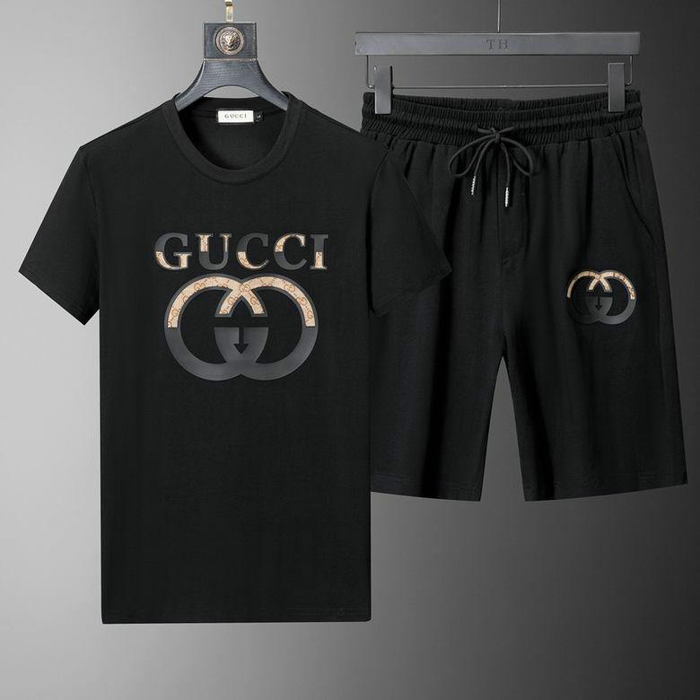 Wholesale Cheap G ucci Short Sleeve Tracksuits for Sale