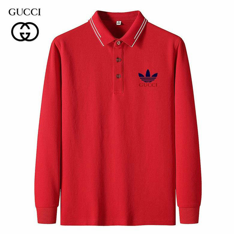 Wholesale Cheap Gucci Long Sleeve Lapel T Shirts for Sale