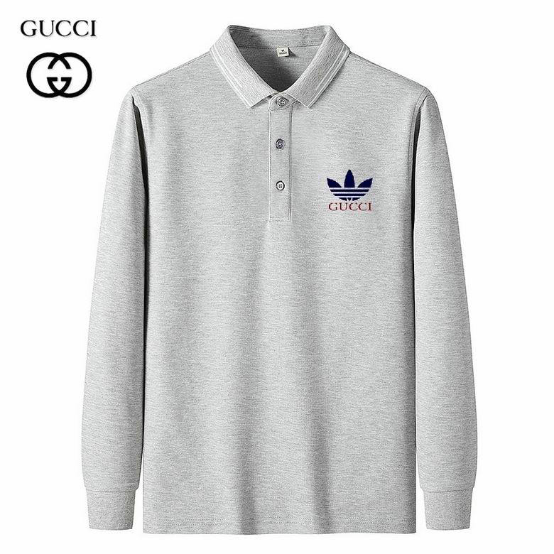 Wholesale Cheap Gucci Long Sleeve Lapel T Shirts for Sale