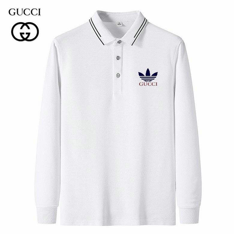 Wholesale Cheap Gucci Long Sleeve Lapel T Shirts for Sale