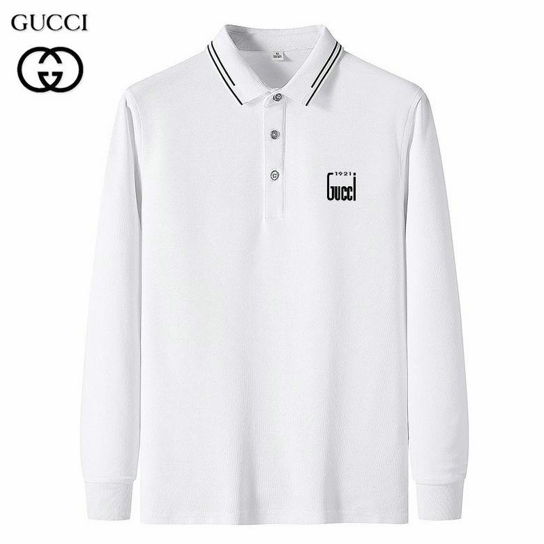Wholesale Cheap Gucci Long Sleeve Lapel T Shirts for Sale