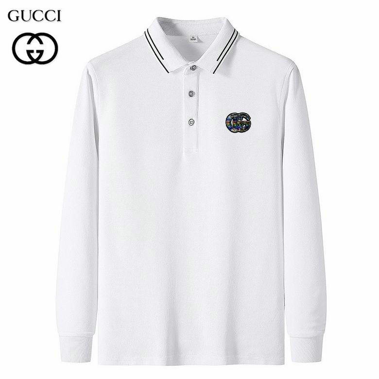Wholesale Cheap Gucci Long Sleeve Lapel T Shirts for Sale