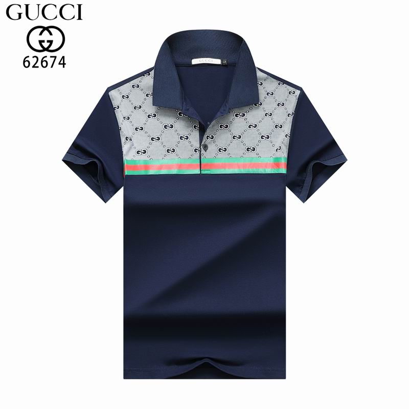 Wholesale Cheap G.ucci Short Sleeve Lapel T Shirts for Sale