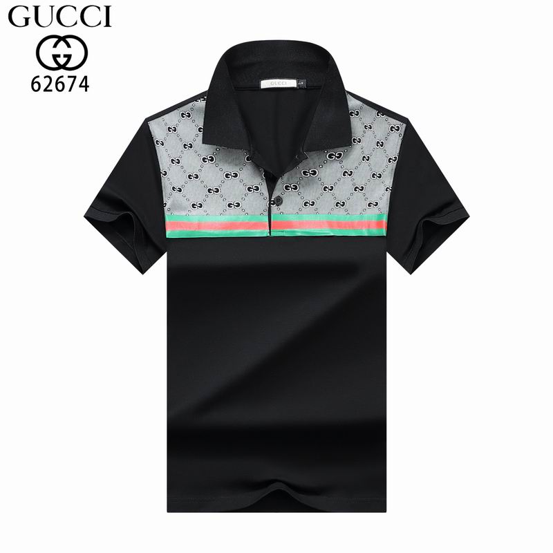 Wholesale Cheap G.ucci Short Sleeve Lapel T Shirts for Sale