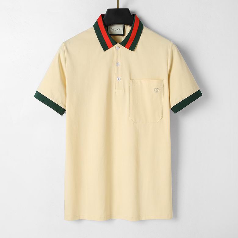 Wholesale Cheap G.ucci Short Sleeve Lapel T Shirts for Sale