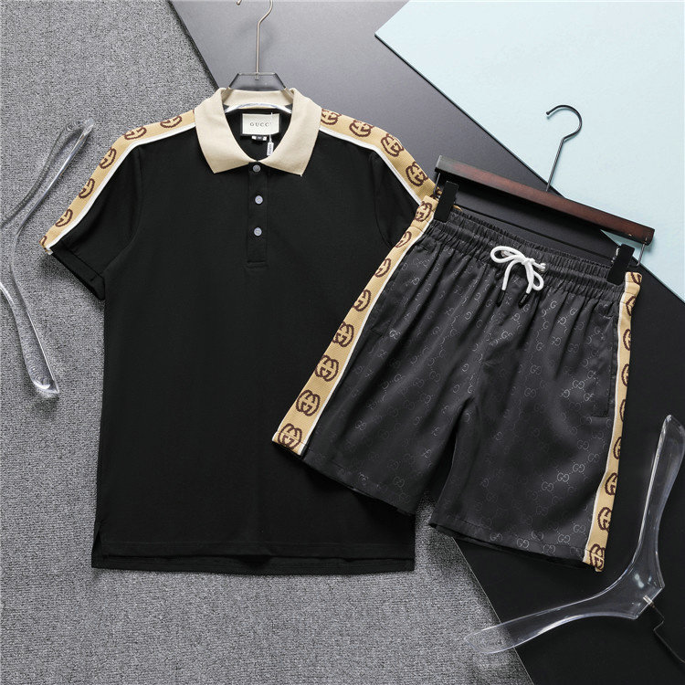 Wholesale Cheap G ucci Short Sleeve Tracksuits for Sale
