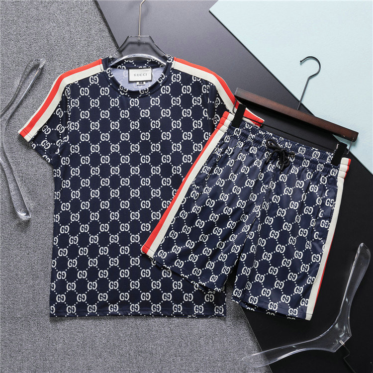 Wholesale Cheap G ucci Short Sleeve Tracksuits for Sale