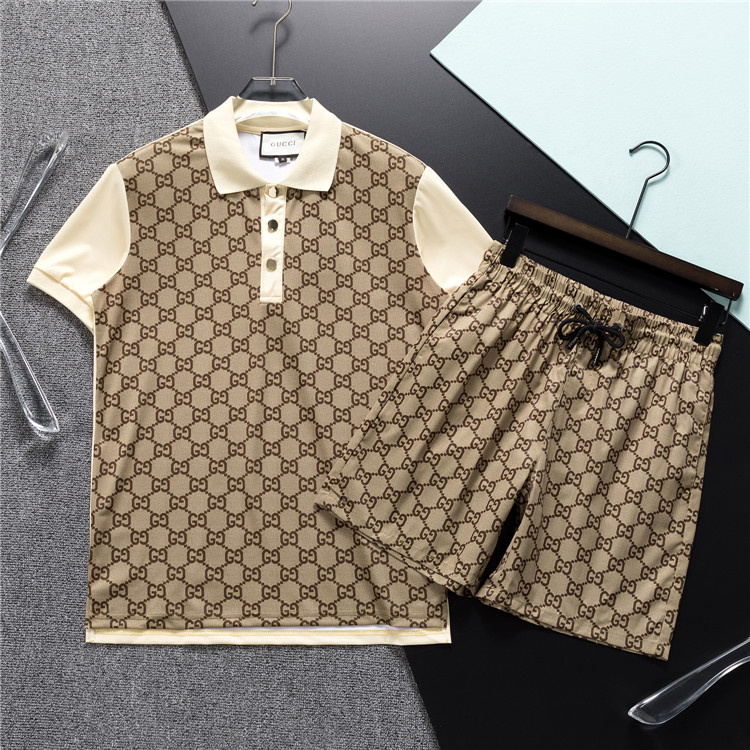 Wholesale Cheap G ucci Short Sleeve Tracksuit for Sale