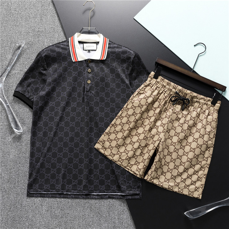 Wholesale Cheap G ucci Short Sleeve Tracksuit for Sale