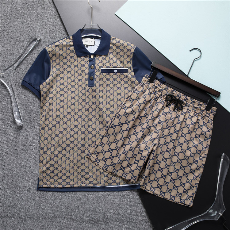 Wholesale Cheap G ucci Short Sleeve Tracksuit for Sale